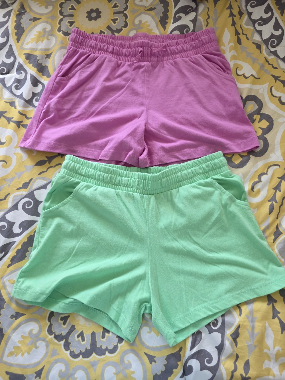 Cat & Jack Purple and Mint Green Athletic Shorts Duo